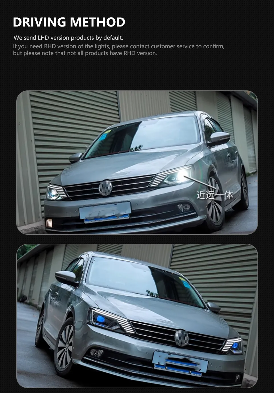 Car Model Head Lamp for VW Jetta 2011-20 18 Jetta Gli LED Headlight Europe Version Daytime Signal Front Light Assembly