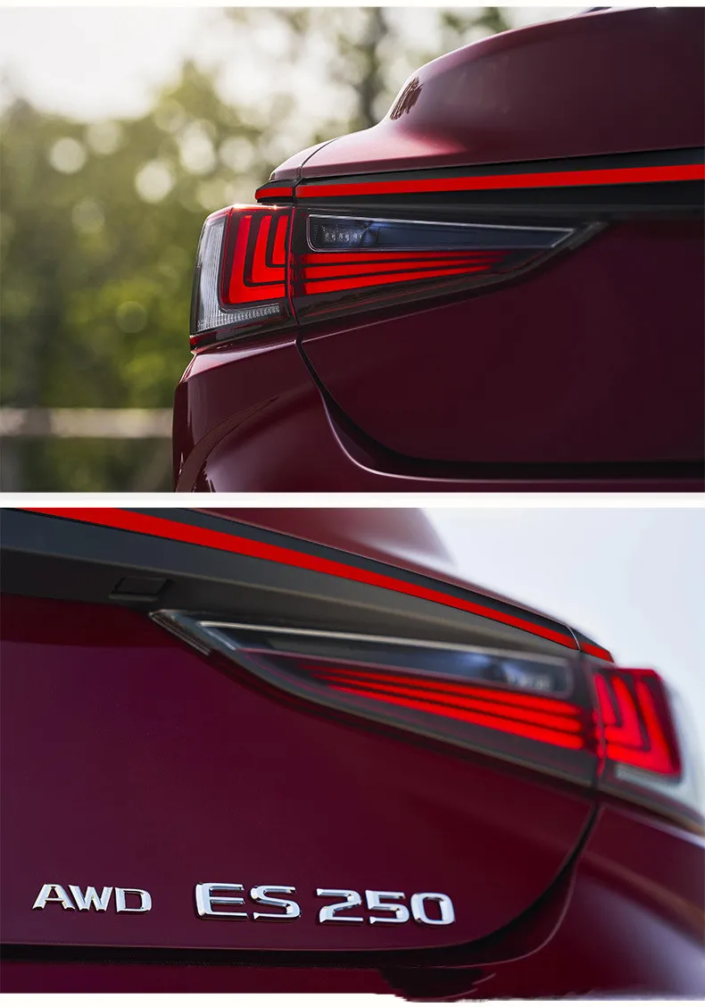 For Lexus ES through-type taillights es200 modified ES260 accessories es300h running dynamic taillights