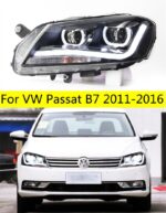 Head Lights for VW Passat B7 20 11-20 16 LED High Beam Daytime Light Angel Eye Driving Headlights Replacement