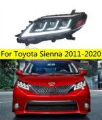 Car Lights For Sienna 20 11-20 20 LED DRL Auto Headlights Assembly Bicodal Lens Dynamic Lamp Start Animation Highlight Accessories