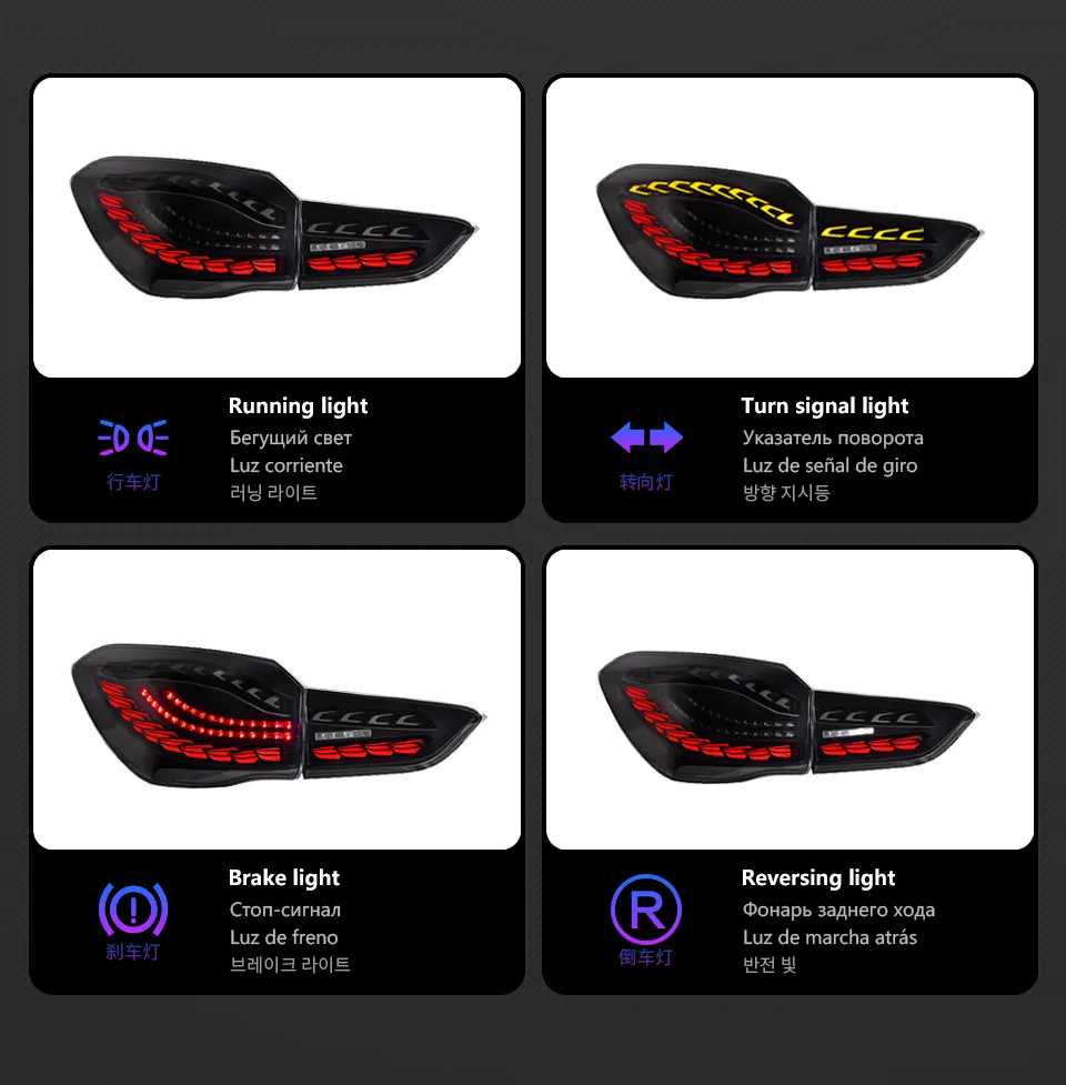 LED Styling Taillight For BMW X1 F48 F49 20 17-20 21 Rear Lamp DRL Dynamic Signal Reverse Dragon Scale Tail Light
