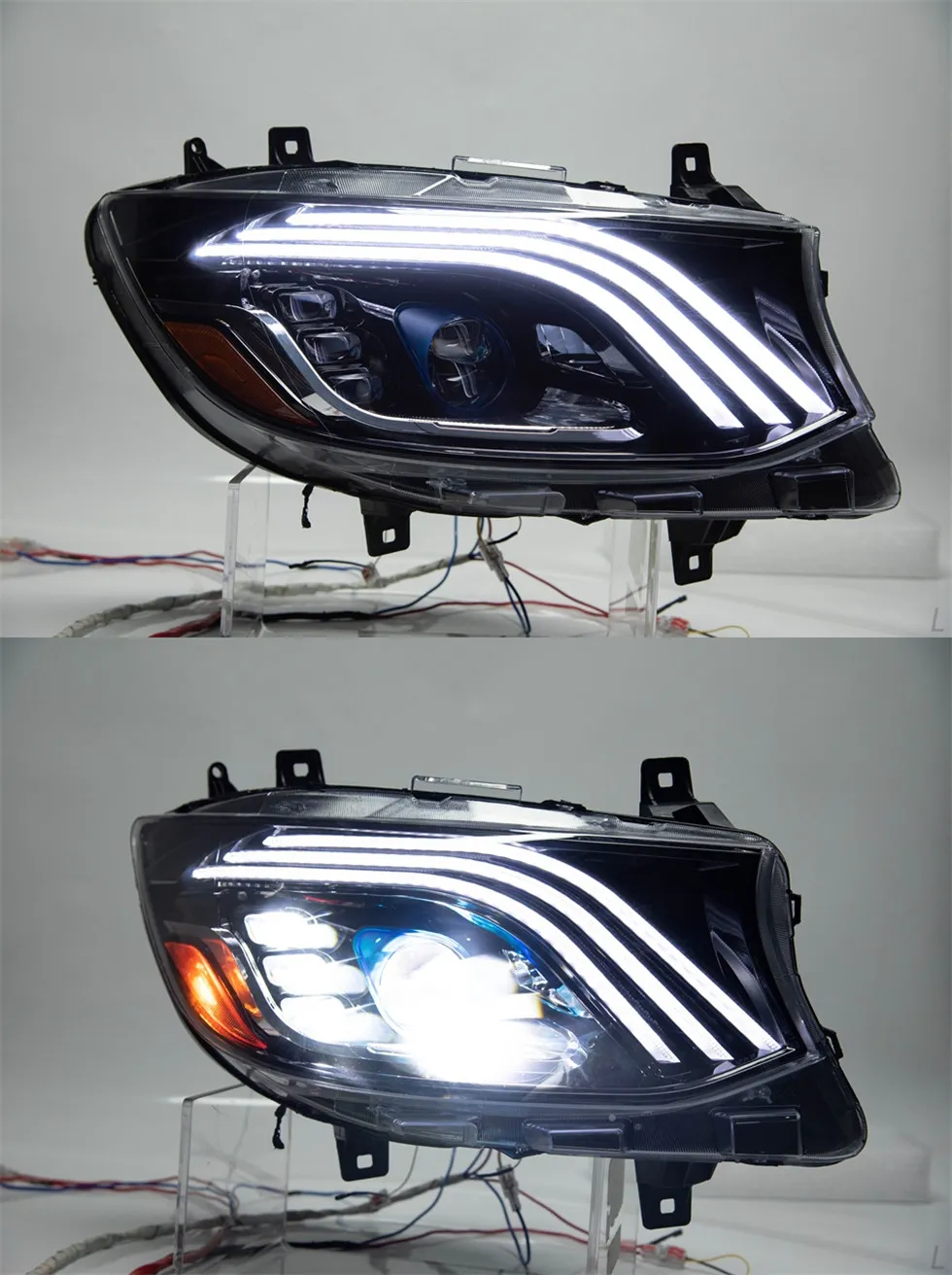 Car Lights Assembly For Benz Sprinter Headlights 20 18-2023 Styling LED Daytime Lights Angel Eye Front Headlamp