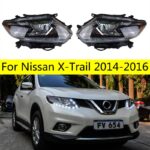 Car Lights For Nissan X-Trail Xtrail 20 14-20 16 LED Auto Headlight Assembly Upgrade High Configure Bicofal Lens Tears Eye Design Lamp