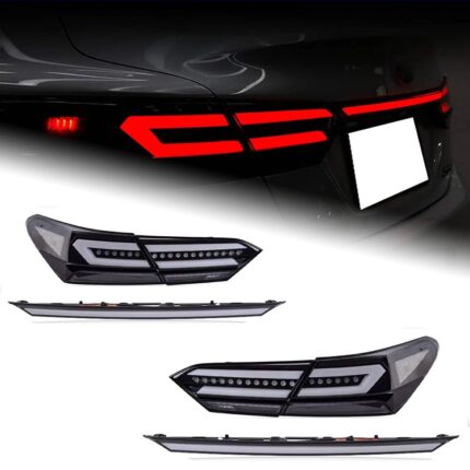 LED Through Taillight for Toyota Camry 20 18-20 22 Rear Parking Brake Signal Reflector Taillight Streamer Car Accessory