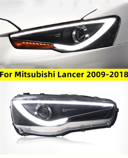 Car Lights for Mitsubishi Lancer 20 09-20 18 LED Headlights Assembly DRL Turn Signal Front Lamps Plug n Play