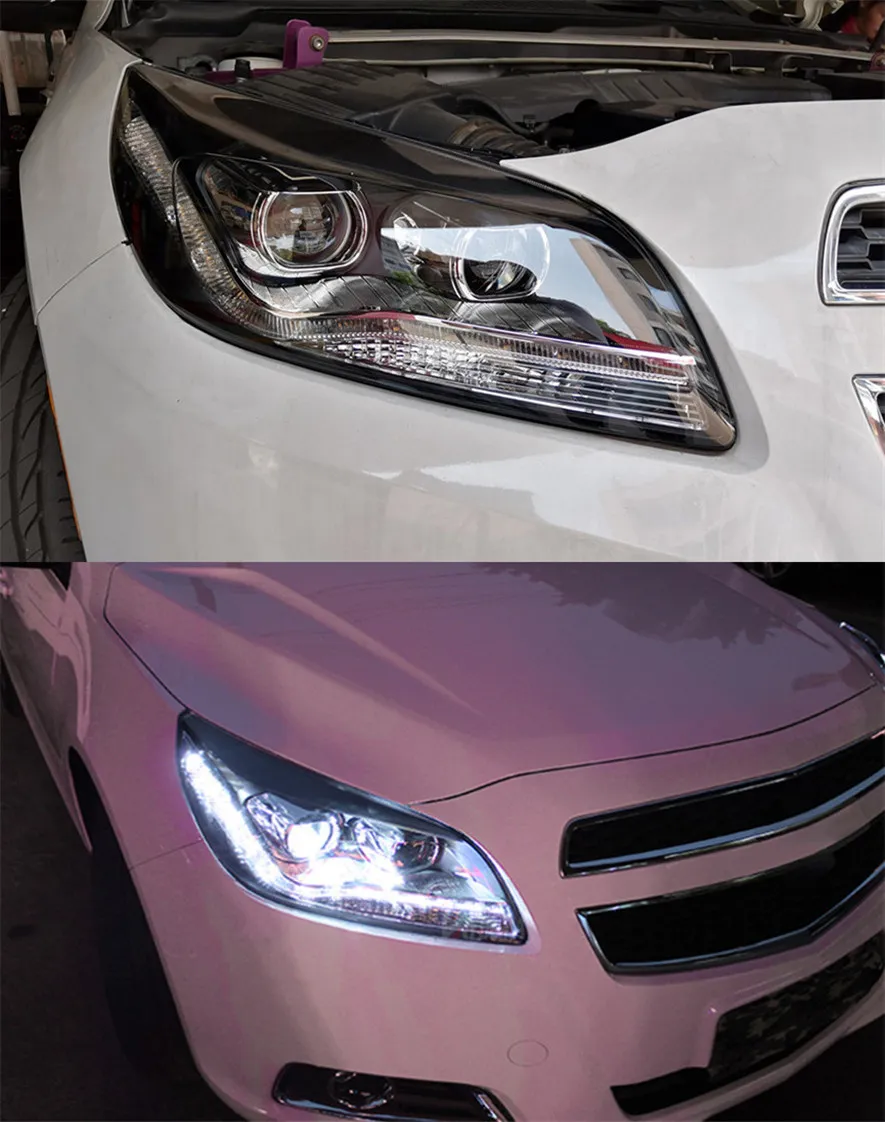 LED Head Light Parts For Malibu 20 12-20 15 Front Headlights Replacement DRL Daytime light Projector Facelift