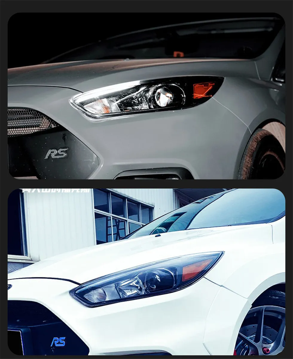 For Ford Focus RS Styling 20 15-20 18 Red Evil-eye LED Street Light Front Light Dynamic Turn Signal LED Projector Lens