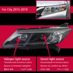 Car Styling for Honda City 20 15-20 19 Head Lamp Upgrade Double U DRL Projector LED Lens Signal Lamp Head light Assembly - Image 7