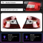 Car Tail Lights for Skoda Octavia 20 15-20 17 Tail Lamp Turn Signal Rear Reverse Brake Light Replacement - Image 6