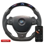 Race Display LED Steering Wheels for BMW F01 F10 7 Series 5 Series Carbon Fiber - Image 9