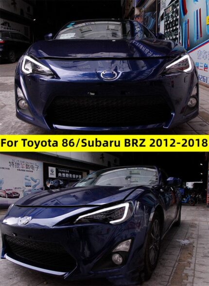 For Toyota GT86 20 12-20 18 Headlamp Assembly Modified with LED Daylight Streaming Turn Signal Subaru For BRZ Xenon Lamp