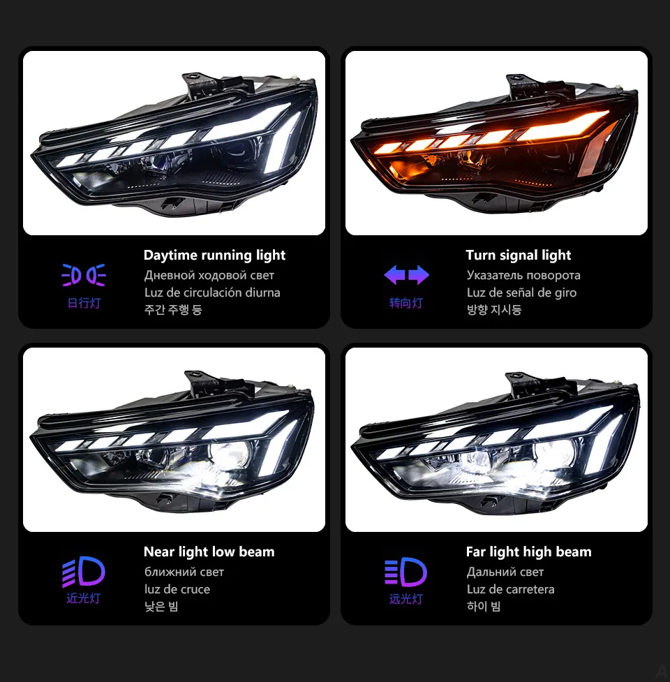 Car Lights for Audi A3 LED Headlights 2013-20 16 A3 8V Original Xenon Lights Upgrade LED Headlight Signal Lamp