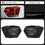 Car Taillights For New Polo Virtus 20 19-2022 Tail Light LED Black Style Running Signal Brake Reversing Parking Lights - Image 7