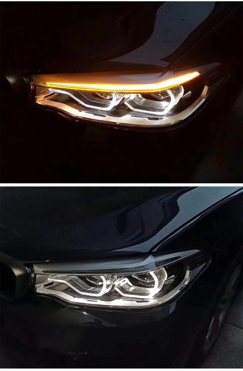 Car LED Daytime Running Lights For BMW G30 Headlights 20 17-20 20 525i 530i 535i G38 F90 Low Beam Front Lamp