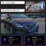 LED Headlight For Nissan Sylphy Sentra 2012-20 15 Dynamic Turn Signal Lamp Car Head Lamp Assembly - Image 6