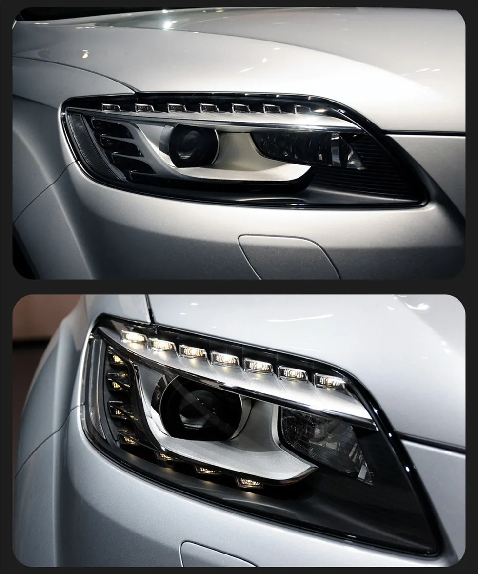Headlight For AUDI Q7 LED Headlight 2006-2009 Headlights Q7 Tear Eye Style LED Daytime Running Lights Front Signal Lamp