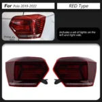 Car Taillights For New Polo Virtus 20 19-2022 Tail Light LED Black Style Running Signal Brake Reversing Parking Lights - Image 6