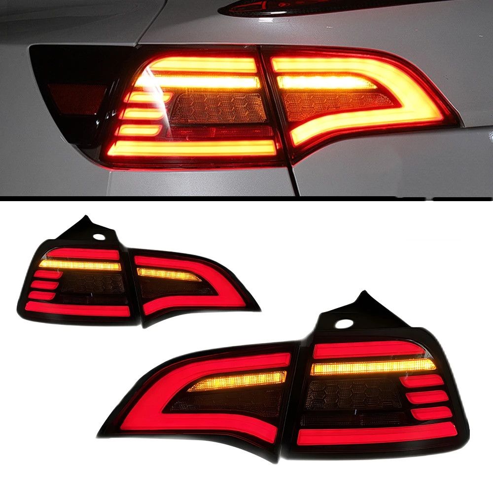 138151a1-2852-4faf-8c85-023476c35632 Car Accessories LED Taillights for TESLA Model Y Model 3 Facelift Rear Lamps DRL Signal Automotive Plug And Play - Image 1