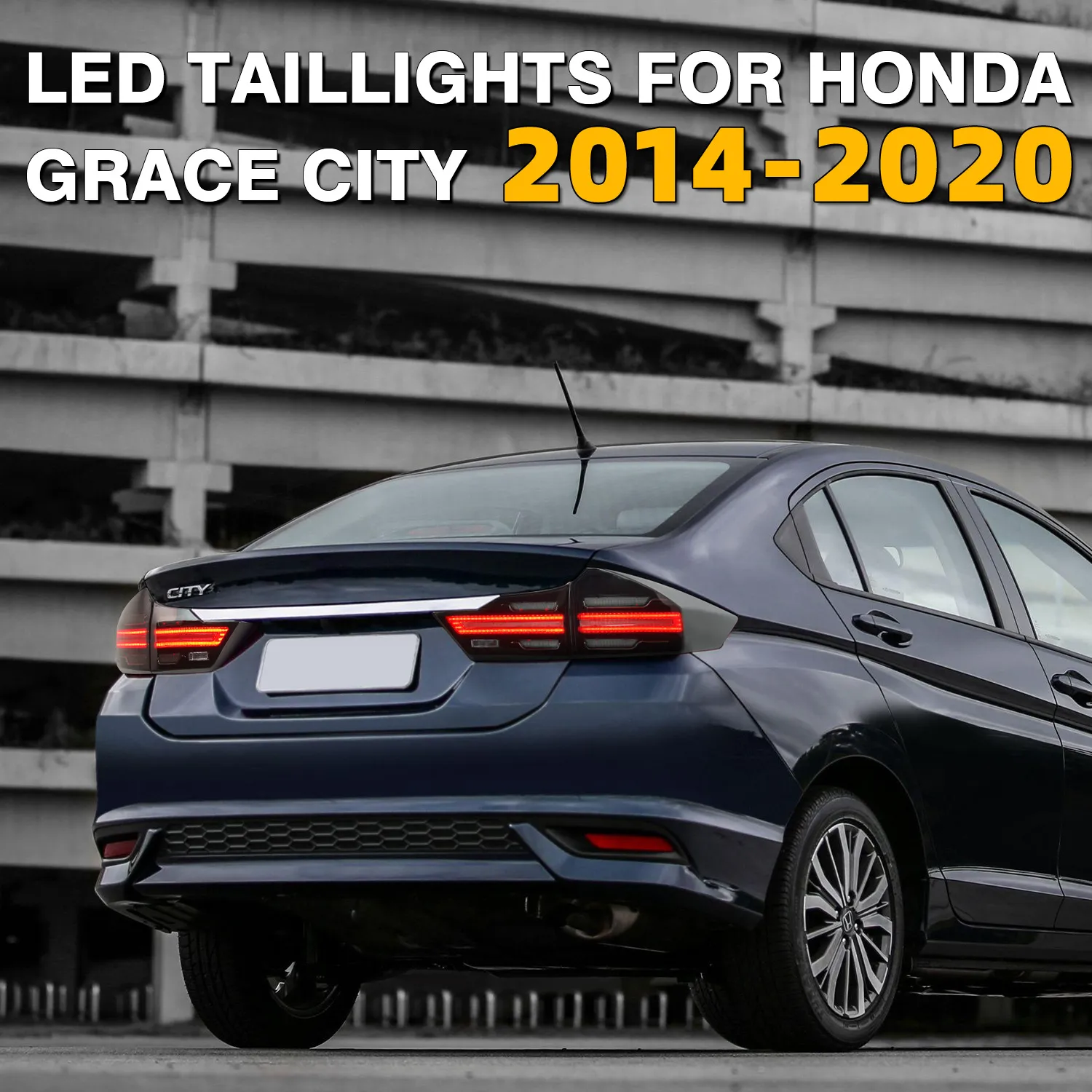 Car Lights For Honda CITY 2014-20 20 Auto Taillight Assembly Upgrade LED Dynamic Signal Lamp Accessories