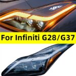 Headlight Assembly For Infiniti G28/G37 Coupe Upgrade Headlights LED Daytime Light DRL Flowing Signal Lamp