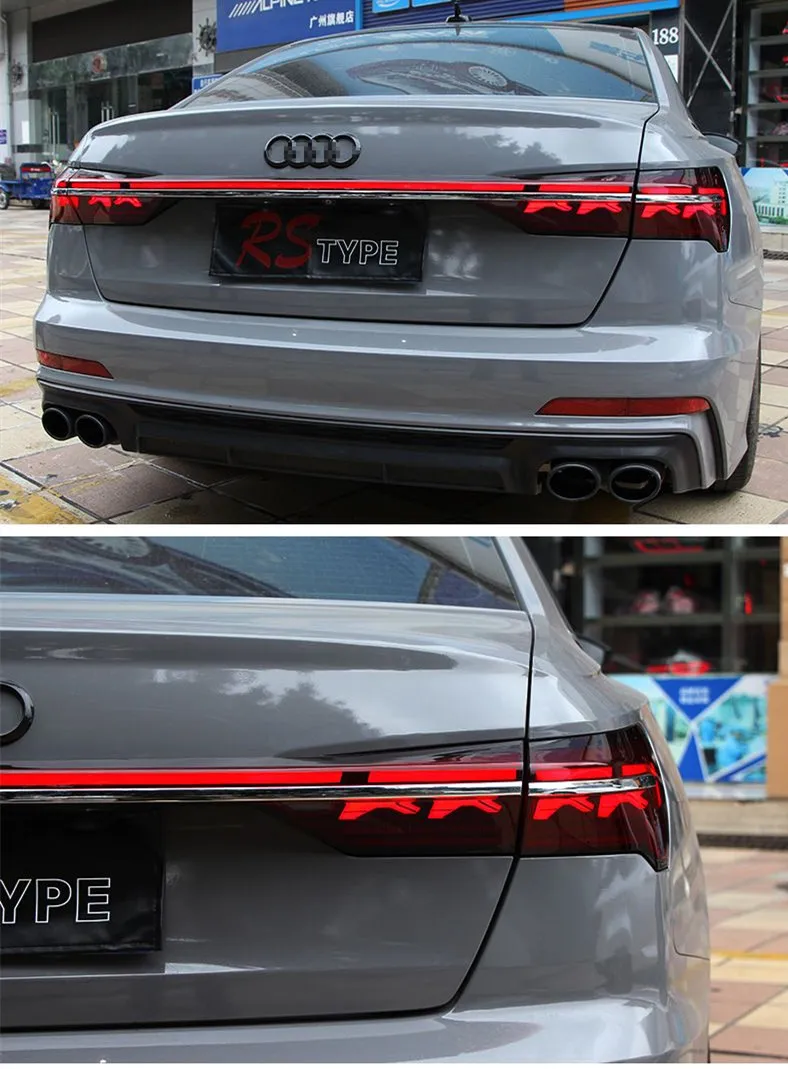 Car Styling for AUDI A6L 20 19-20 22 Taillight Assembly C8 Upgrade Hosch Version A8L Dynamic Turn Signal Rear Lights