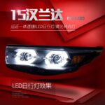 Car Headlights For Toyota Highlander 20 15-20 17 Retrofitting LED Angel Eye Daytime Running Light Lens Xenon Headlights - Image 5