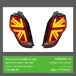 Car Taillight for Chevrolet Spark 2010-20 19 LED Brake Reverse Lights Dynamic Turn Signal Light Tail Lamp Assembly - Image 8