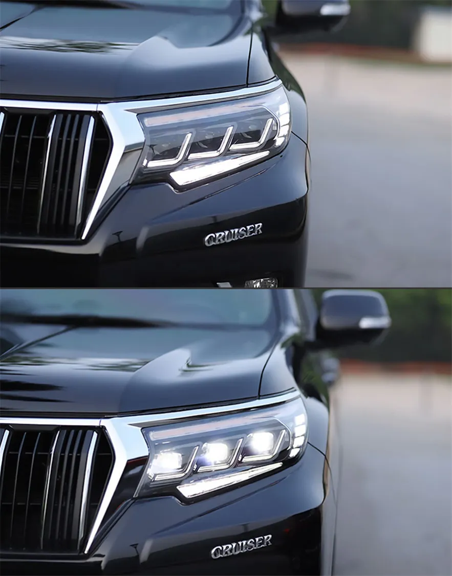 Car Head Lights Parts For Land Cruiser Prado 20 18-20 21 LED Front Headlight Replacement DRL Daytime light