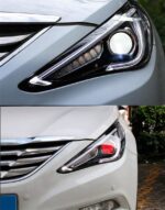 LED Head Light Parts For Hyundai Sonata 8 2010-2014 Front Headlights Replacement DRL Daytime light Projector Facelift - Image 5