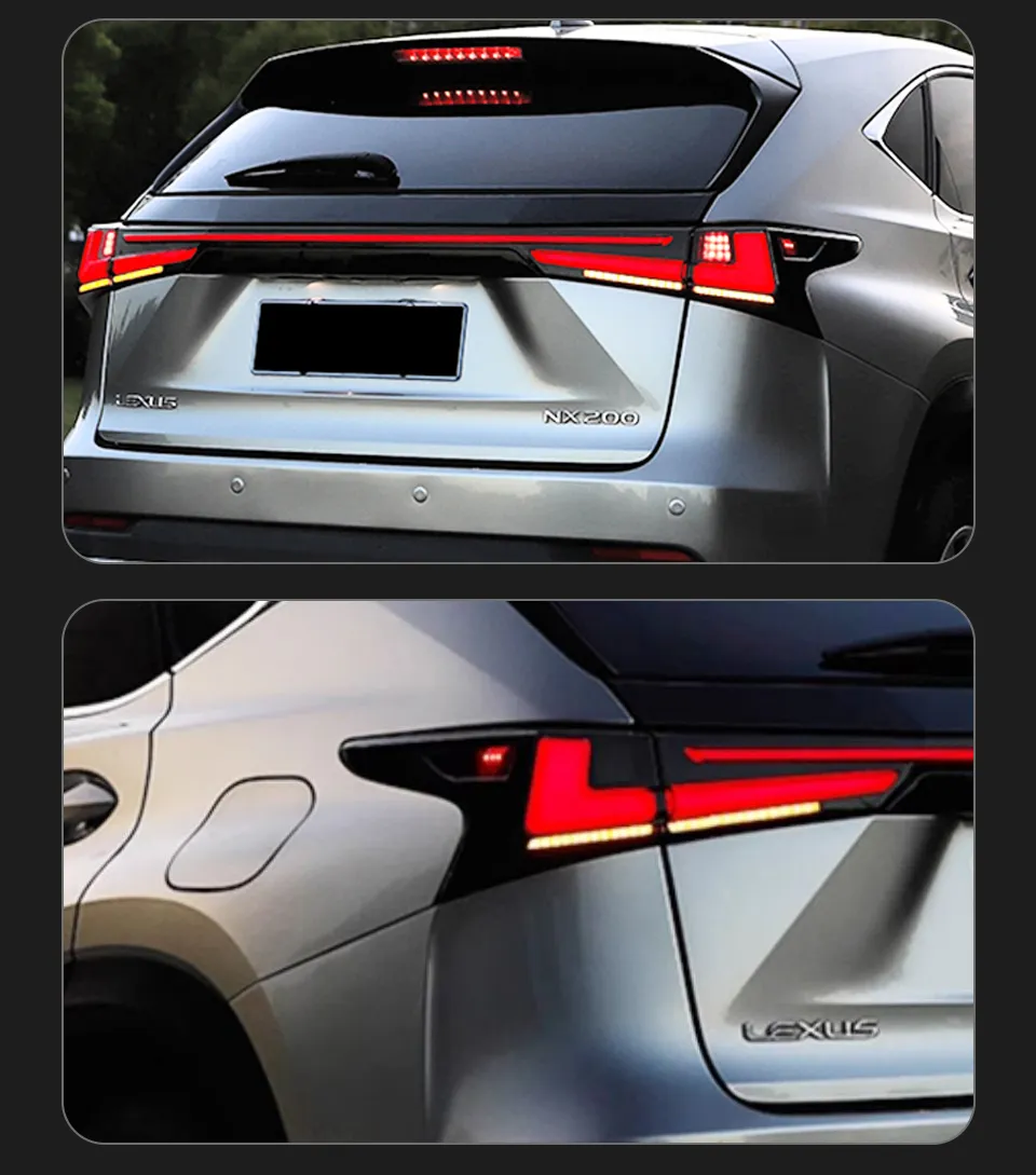 Taillights for Lexus NX200t NX 20 15-20 21 NX300h NX200 DRL Dynamic Turn Signal Rear Reverse Brake Light Tail Light Assembly