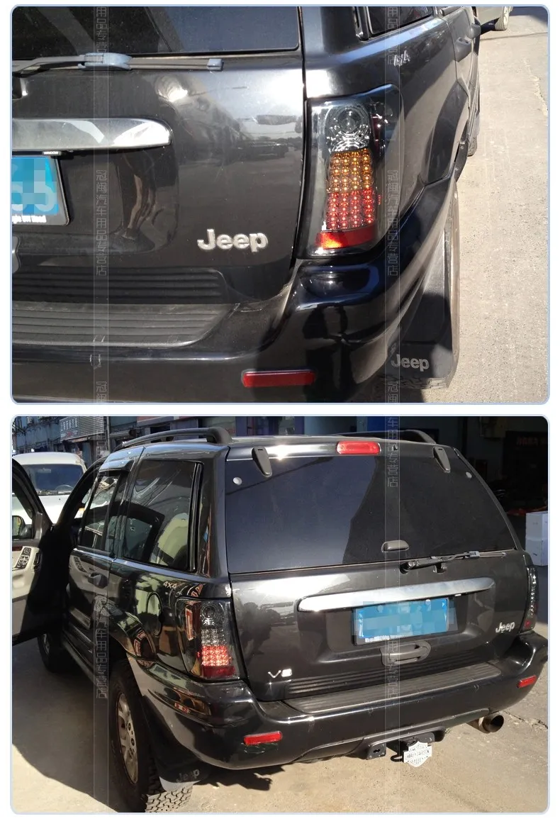 Automobiles Taillights for Jeep Grand Cherokee 1999-2004 Rear Lamp LED Streamer Turn Signal Fog Brake Taillight