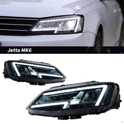 Car Lights Assembly for VW Jetta MK6 MK6 20 11-20 18 All LED Front Daytime Light Signal Headlight Accessories