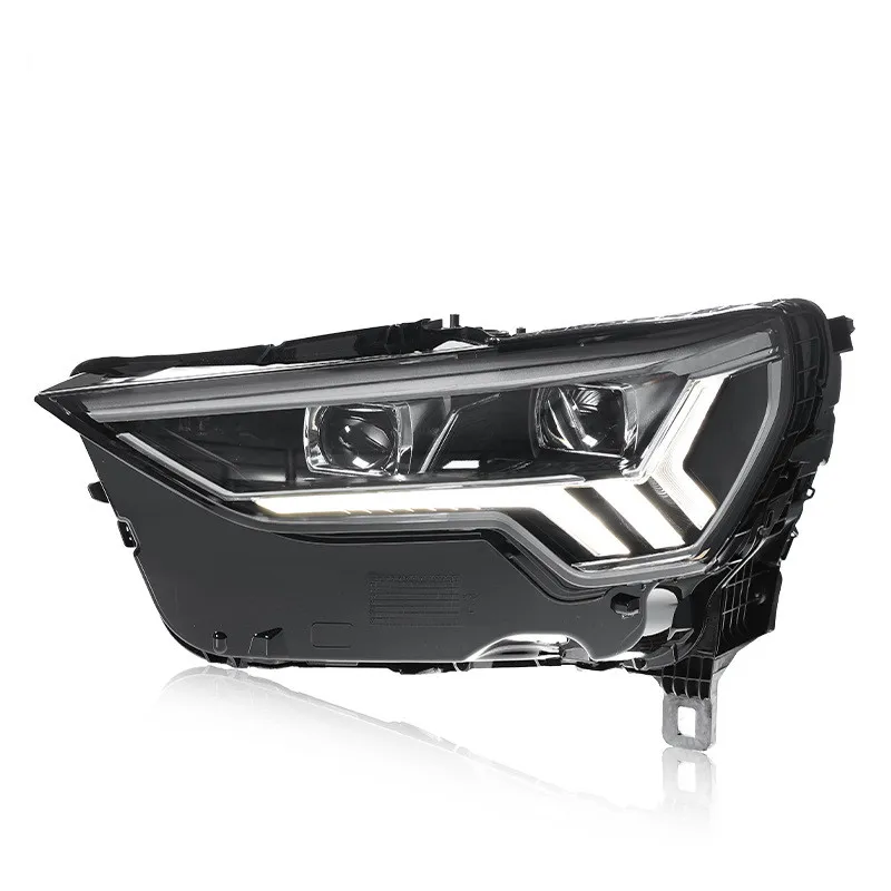For Audi Q3 20 19-2024 Headlight Assembly Modified High-end LED Daytime Light Flowing Light Steering Dual Lens