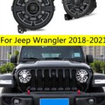 Car LED Headlights for Jeep Wrangler 20 18-2021 Head Lights High Beam Daytime Running Headlight Angel Eye Turn Signal