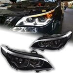 Auto LED Headlights for BMW E60 Head lights 20 03-20 10 523i 530i Angel Eye LED Headlight DRL Hid Bi Xenon - Image 5