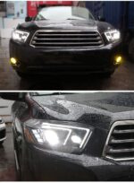 Auto Headlight Assembly For Highlander 2009-2011 Kluger LED Light Source High Beam Lens Dynamic Signal Lamp - Image 3