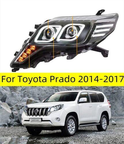 LED Head Lamp for Toyota Prado LED Headlight 2014-2017 Front Lights Head Lamp DRL Signal Projector Lens Auto Accessories
