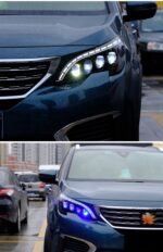 LED Light Bulbs Headlights For Peugeot 4008 5008 20 17-20 21 High Beam Lights Blue DRL Turn Signal Headlight - Image 4