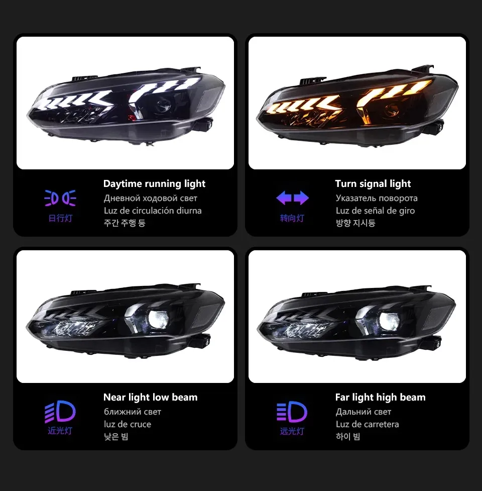 Auto Parts For Honda CIVIC 11th Headlights 20 22-2024 E-Tron Styling LED Daytime Lights Dual Projector DRL Car Accesorios Modified