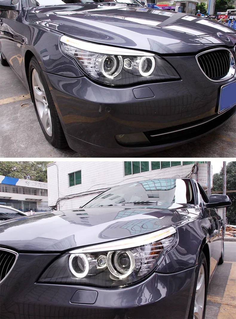 For Car BMW E60 Head Lamp 20 03-20 10 Car Accessory Fog Light Day Running Light DRL H7 LED Bi Xenon Bulb 520i 523i 530i Headlights