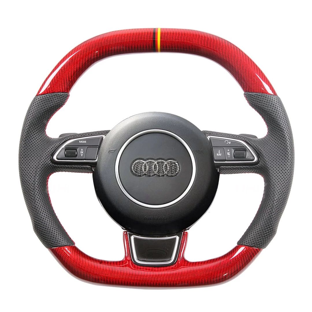 252208cb-5dad-48fc-9952-1c6d6b6cb348 Car Driving Wheel for Audi A4 Custom Carbon Fiber Steering Wheel - Image 1