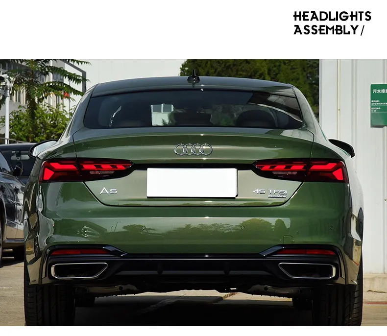 Car Taillight for Audi A5 Tail Lamp 20 17-20 20 S5 LED Light Animation Turn Signal Lights Reverse Brake Lamp