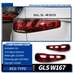 Taillights for GLS W167 LED Tail Light 20 19-2023 Brake Reversing Tail Lamp DRL Rear Turn Signal Lights - Image 6