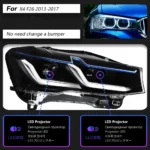 Auto Headlight Assembly for BMW X3 F25 Headlights 20 10-20 17 X4 F26 DRL Daytime Signal Auto Headlights - Image 8