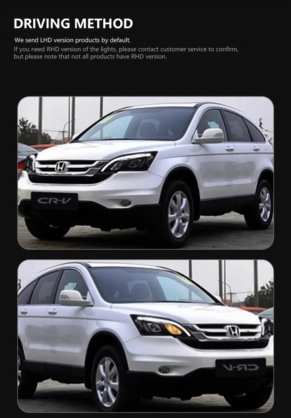 For Honda CRV 2007-2011 LED Head Lamp Upgrade DRL Dynamic Signal Lamp Head Lamp Front light Assembly
