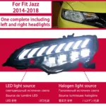 Headlight Assembly For Honda Fit Jazz Headlights 20 14-20 20 4 lens Signal Upgrade LED Daytime Running Light - Image 6