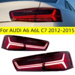 Taillights For A6 A6L C7 20 12-20 15 Tail Lights Rear Lamp LED DRL Running Signal Brake Reversing Parking Light Facelift