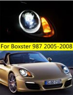 LED Headlight for Porsche Boxster 987 2005-2008 Dual Beam Lens Headlights High Beam Daytime Running Lights