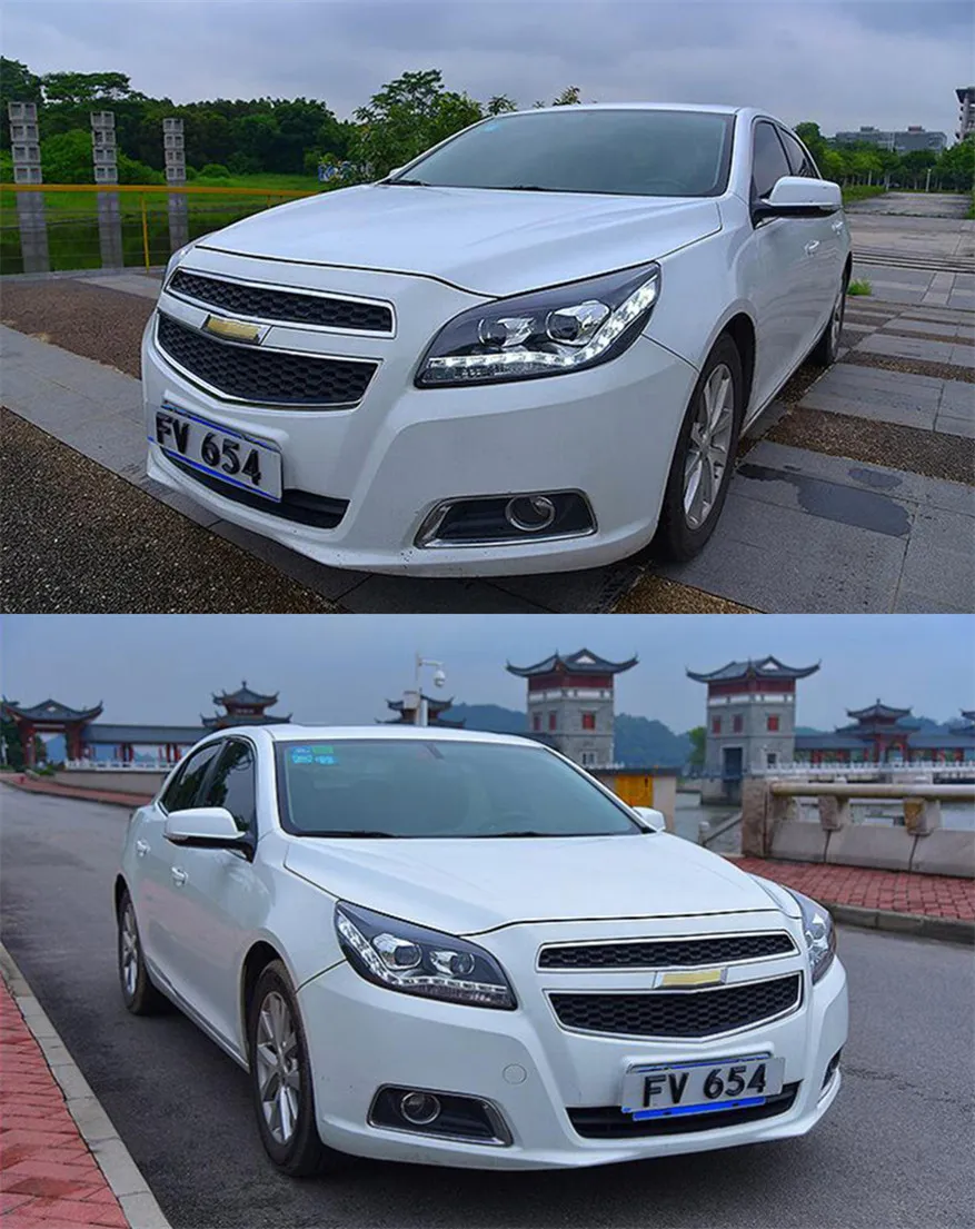 LED Head Light Parts For Malibu 20 12-20 15 Front Headlights Replacement DRL Daytime light Projector Facelift