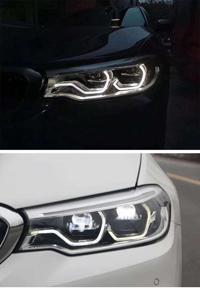 Car LED Daytime Running Lights For BMW G30 Headlights 20 17-20 20 525i 530i 535i G38 F90 Low Beam Front Lamp